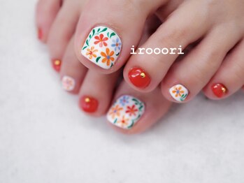 ネイルアンドアート イロオリ(irooori)/華やかフット