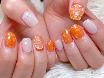 オレンジフルーツネイル