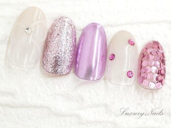 ラグジュアリーネイルズ オオミヤ(Luxury Nails Omiya)/ガーリー*リボンアート
