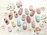 【他店オフ無料】デザイン豊富☆アート2本付ジェル（持ち込みもOK!）