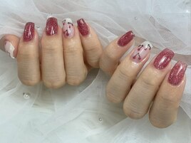 さくらんぼ　ガーリーネイル