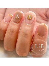 リブネイル(LiB nail)/ミラーとパールで上品スタイル