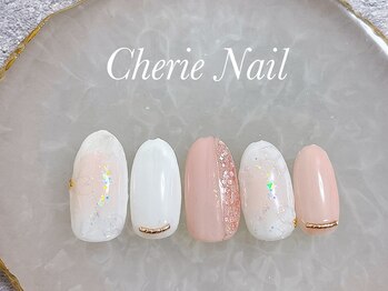 シェリーネイル(Cherie Nail)/キラキラピンクミラー桜ネイル★
