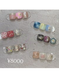フットネイル親指アート¥8000