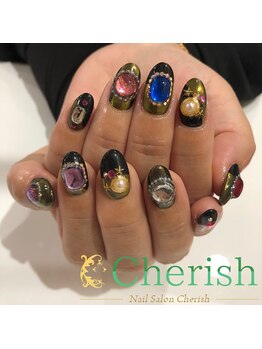 ネイルサロン チェリッシュ(nail salon Cherish)/宝石ネイル