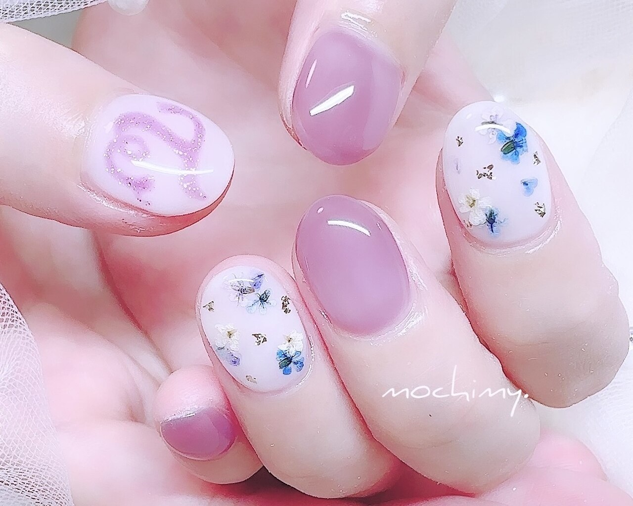 ネイルチップ‪‪❤︎‬パープル 紫 マグネット 量産型地雷韓国ワンホンイニシャル ネイルチップ‪‪❤︎‬パープル 紫 量産型地雷韓国ワンホンイニシャル‬