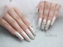 ネイルズイブ マーチ 天満店(nails ibu MARCH)/White Moon Mist 