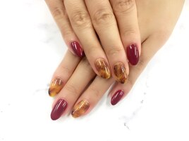 べっ甲ネイル　冬