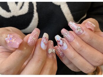 ルアナネイルナゴヤ(LUANA nail nagoya)/ピンクリボンネイル