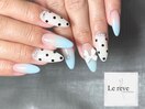 リボン×ドットネイル
