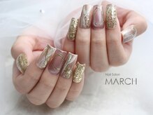 ネイルズイブ マーチ 天満店(nails ibu MARCH)/gold marble