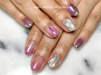 ネイルアトリエ フロラシオン/贅沢アートの褒められネイル99