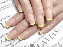 ラヴィアスプラス(LAVIAS+)/【ジェル】ワンカラー×フレンチ