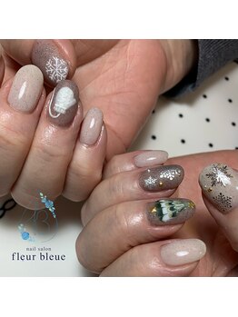 フルール ブルー(fleur bleue)/クリスマスネイル
