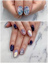 ネイルアトリエルカ(nail atelier LUCA)/W-743 大人可愛い紫陽花ネイル