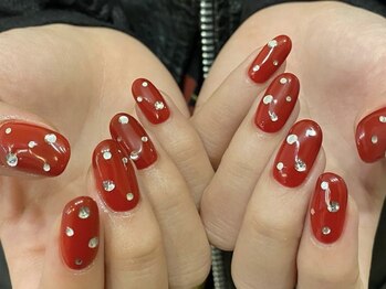 アイネイルズ 天神今泉店(I-nails)/【maya.h】ドットストーンネイル