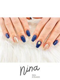 爽やかブルーネイル