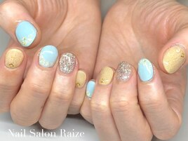 ショートネイル/押し花ネイル