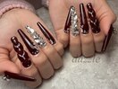 キルティング×埋め尽くしネイル