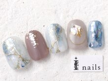 アイネイルズ 新宿店(I nails)/ヌーディー大理石