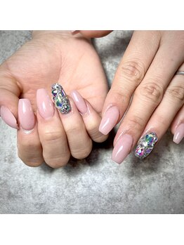 スカルプ2本アート