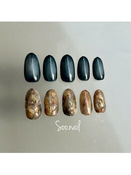 ソーネイル(Soo.nail)/5月定額ネイルアシメデザイン