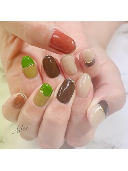 秋カラーネイル