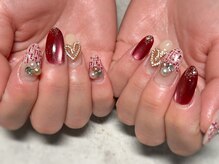 シーン(SHEEN)/ツイードと盛りパーツの冬ネイル