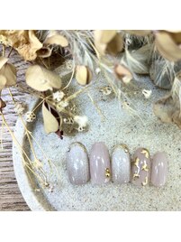 basic ハートミラーネイル