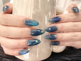 夜空マグネットネイル ¥7,500