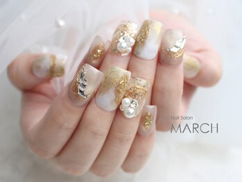 ネイルズイブ マーチ 天満店(nails ibu MARCH)/Champagne Veil