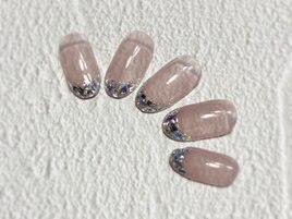 ガラスフレンチネイル