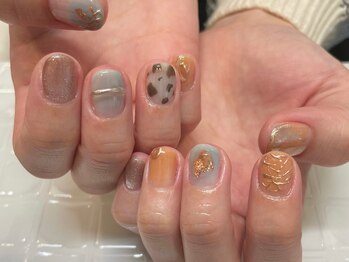 アース ネイルアンドアイラッシュ 小松店(Hair&Make EARTH Nail&Eyelash)/ショートデザインネイル10000円