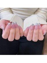 ダイアモンドネイルスタジオ 新宿店(Diamond Nail Studio)/ガラスフレンチ