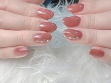 ヒールネイル(heal nail)/pink×flower.