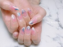 ネイル ファンシーファング(nail_fancy_fang)/ワンホン風チークネイル