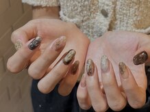 サトリネイルルーム(Satoril..nail room)/brown nuance/お持ち込みdesign