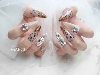 ネイルズイブ マーチ 天満店(nails ibu MARCH)/Bijou Leopard