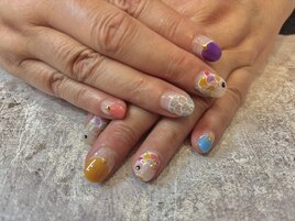 カラフル鯉のぼりネイル