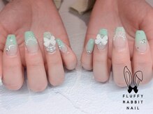 フラッフィーラビットネイル(fluffy rabbit nail)/推し活 推しネイル 概念ネイル