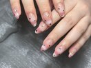 ほわほわボーダーネイル