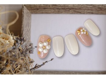 ファストネイル グランエミオ所沢店(FAST NAIL)/春ネイル ミモザ　【11853】