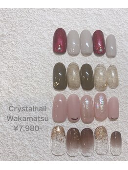クリスタルネイル イオン若松店/12種定額キャンペーン¥7.980-