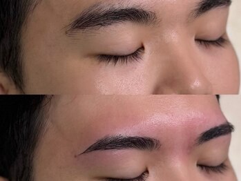 Salon Refretの写真/【メンズもオススメ！】骨格と黄金比に基づき、清潔感のある美しい眉へ◎アイブロウメイクのお悩みも解決☆