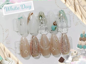 チョコ/ジュエリーネイル