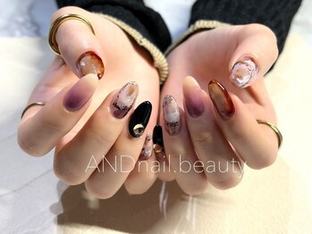 アンドネイル ビューティー(AND nail,beauty)の写真/質にこだわった洗練されたネイル。マグネットジェルも‐AND nail,beauty‐の世界観を取り入れ個性的に…