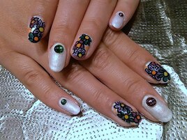 ポップなお花ペイント