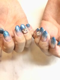 ラメグラ Vカットストーン