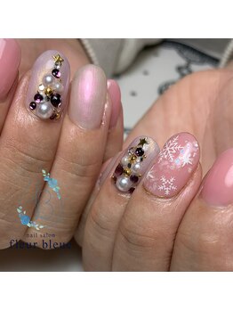 フルール ブルー(fleur bleue)/クリスマスネイル
