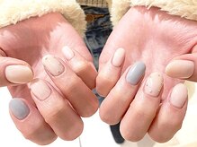 ミエルネイル 天神大名(miel nail)/お客様デザイン：グレージュ